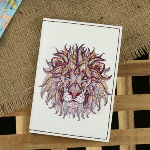 Обкладинка для паспорта "Ethnic lion" + блокнотик