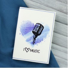 Обкладинка для паспорта "I love music" + блокнотик
