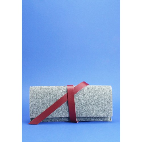 Тревел-Кейс BLANKNOTE 1.0 фетр + шкіра виноград BN-TK-1-felt-vin