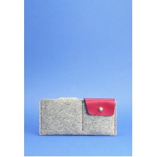 Портмоне-купюрник BLANKNOTE 8.0 фетр виноград BN-PM-8-felt-vin