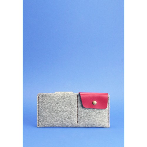Портмоне-купюрник BLANKNOTE 8.0 фетр виноград BN-PM-8-felt-vin