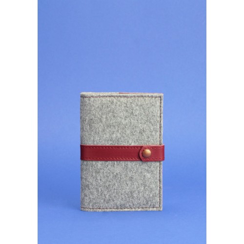 Обложка для паспорта BLANKNOTE 1.1 кожа + эко-фетр виноград BN-OP-1.1-felt-vin