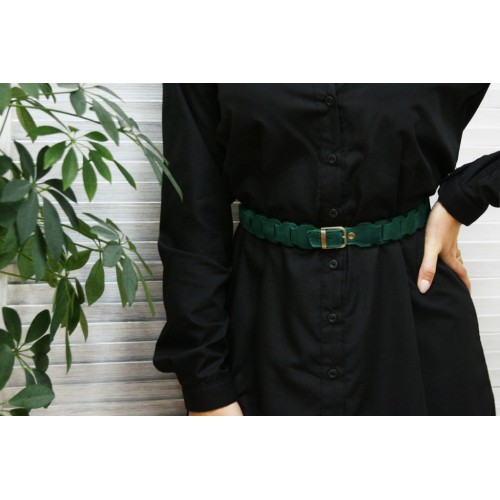 Женский бохо-ремень изумруд