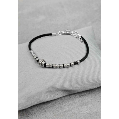 Браслет з металевими намистинами графіт BLANKNOTE BN-BR-8-g