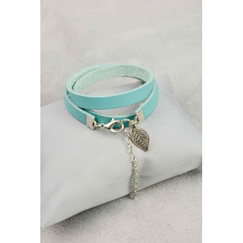 Браслет кожаный лента тиффани BLANKNOTE BN-BR-4-tiffany