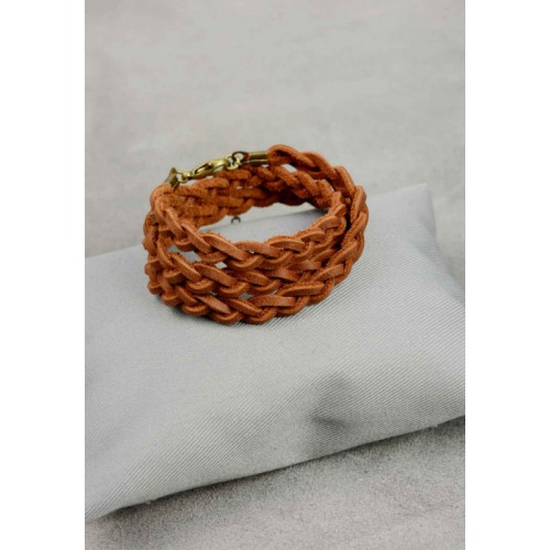 Браслет тонка кіска коньяк BLANKNOTE BN-BR-5-ko