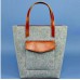 Сумка шоппер BLANKNOTE D. D. фетр + шкіра коньяк BN-BAG-17-felt-k