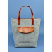 Сумка шоппер BLANKNOTE D. D. фетр + шкіра коньяк BN-BAG-17-felt-k