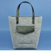 Сумка шоппер BLANKNOTE D. D. фетр + шкіра графіт BN-BAG-17-felt-g