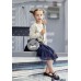 Сумка BLANKNOTE Miss Kitty фетр+кожа (орех) bn-bag-21-felt-o
