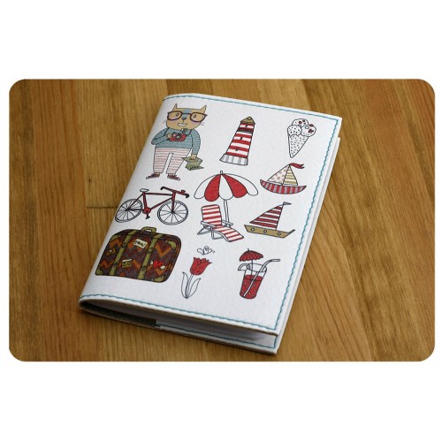 Обложка для паспорта Кот-путешественник + блокнотик