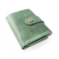 Шкіряний гаманець BOGZ «Рол» P18M9S9 зелений
