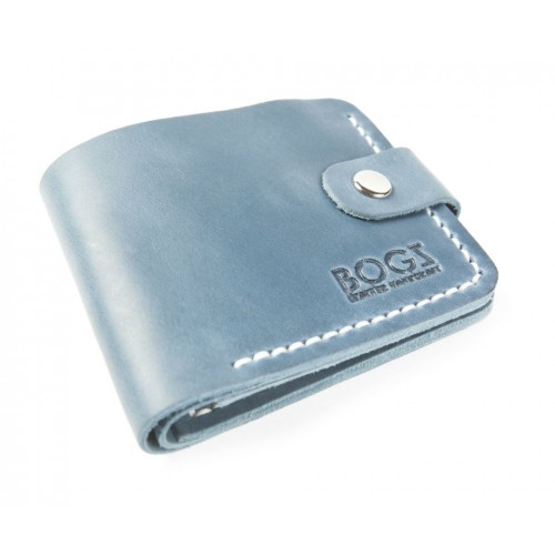 Гаманець шкіряний классичесий доповнений BOGZ P3M40S4 блакитний