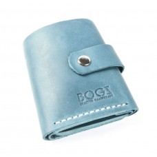 Шкіряний гаманець BOGZ «Рол» P18M40S4 блакитний