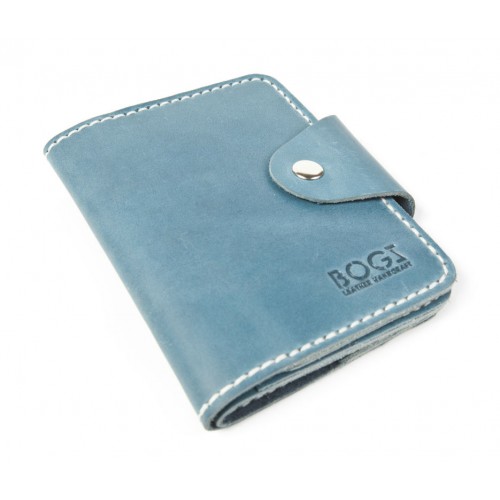 Кожаная документница BOGZ P32M40S4 голубая