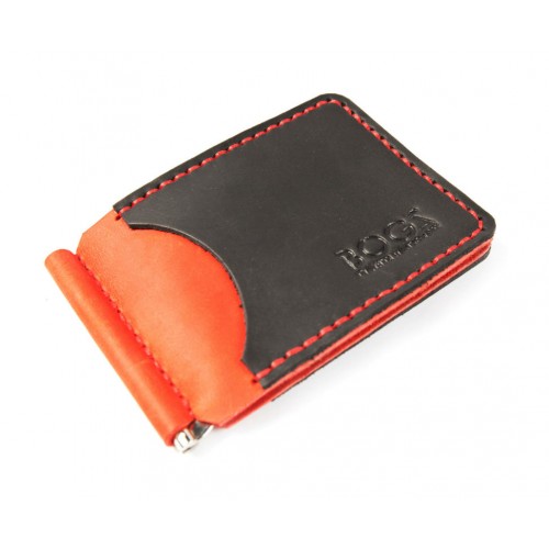 Зажим для денег обычный BOGZ P34M5S1 красно-черный