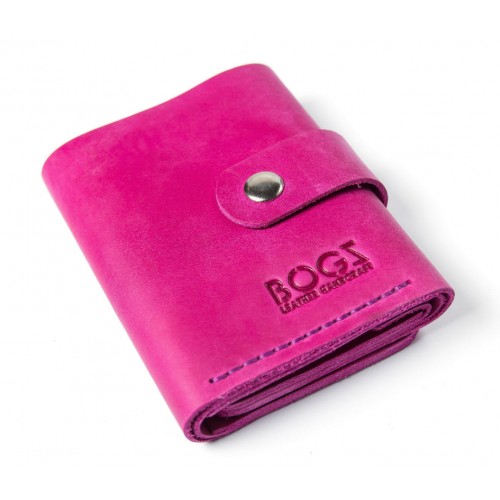 Кожаный кошелёк BOGZ «Ролл» P18M47S7 розовый
