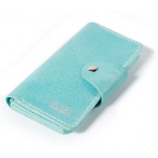 Шкіряний гаманець BOGZ «Мадлен» P19M49S4 блакитний