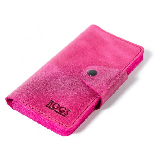 Кожаный кошелёк BOGZ «Мадлен» P19M50S7 розовый