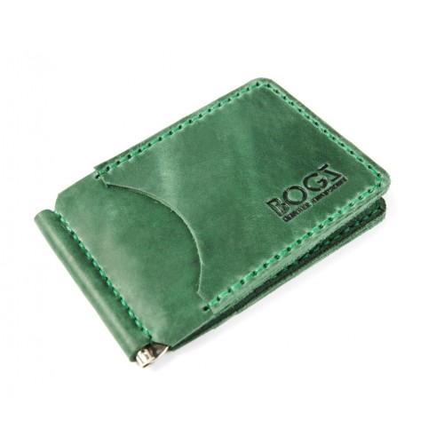 Зажим для денег обычный BOGZ P34M9S9 зеленый