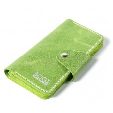 Шкіряний гаманець BOGZ «Мадлен» P19M51S4 зелений