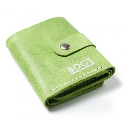 Кожаный кошелёк BOGZ «Ролл» P18M51S4 зеленый