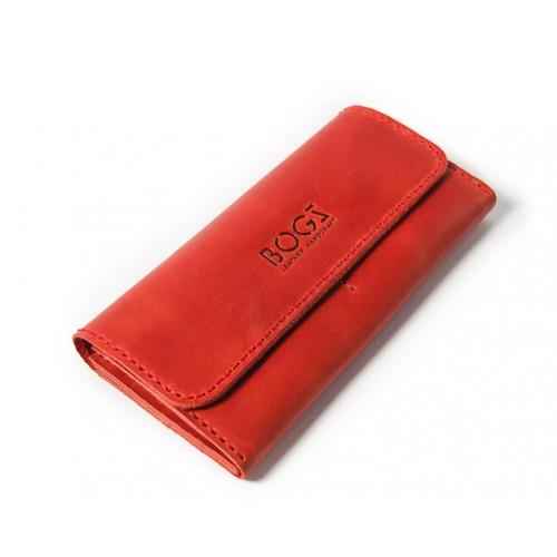 Шкіряний гаманець Bogz «Медісон» P4M39S1 червоний