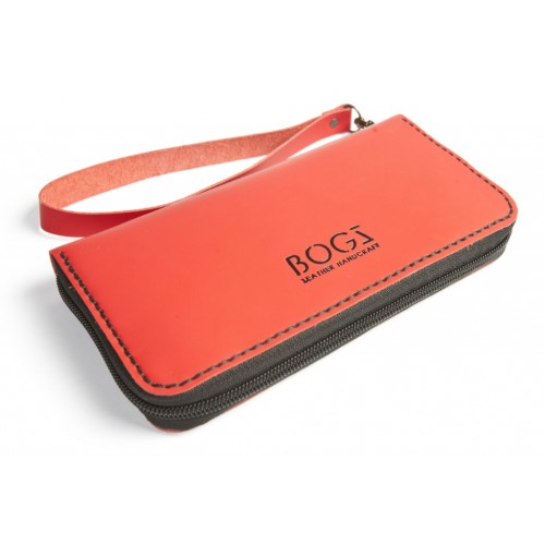 Шкіряне портмоне BOGZ «Multivision» P13M12S1 червоне
