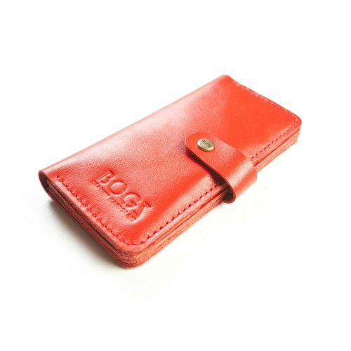 Шкіряний гаманець BOGZ «Мадлен» P19M36S1 червоний
