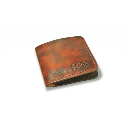 Міні гаманець шкіряний BOGZ «Жиган» P1M1M6S1 коричневий