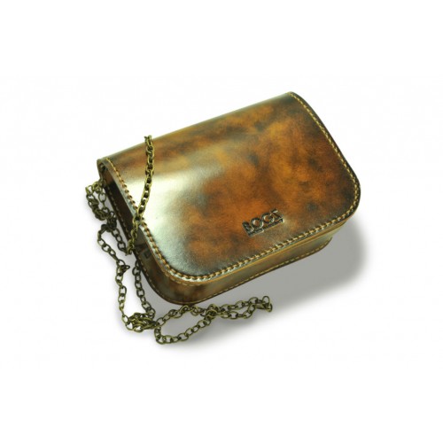 Жіноча шкіряна сумка на ланцюжку BOGZ «Шаміра» P20M2S2 коричнева