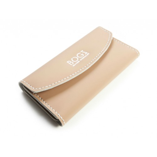 Шкіряний гаманець BOGZ «Євніка» P28M14S4 бежевий