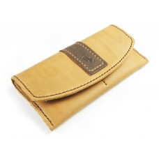 Кожаный кошелек BOGZ «Окси» P30M38S2 бежевый