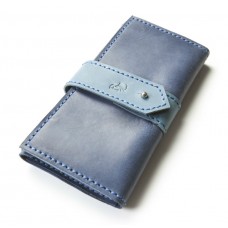 Шкіряний гаманець BOGZ «Грейс» P31M8S8 синій