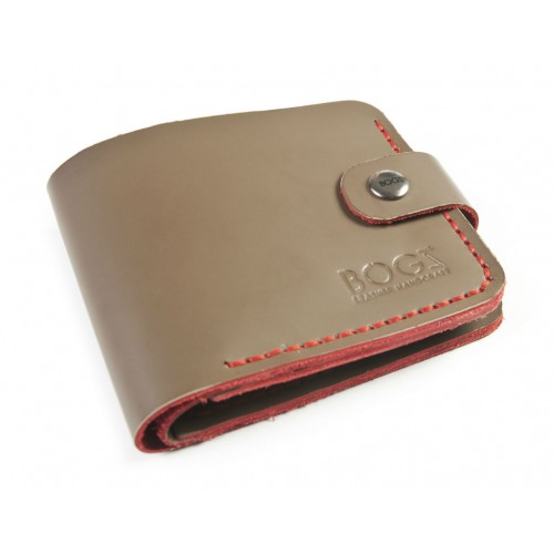 Гаманець шкіряний класичний доповнений BOGZ P3M37S1 бежевий