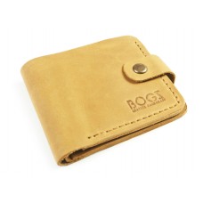 Гаманець шкіряний класичний доповнений BOGZ P3M38S2 жовтий