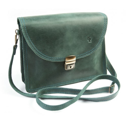 Жіноча шкіряна сумка BOGZ «Ірен» P44M9S9 зелена