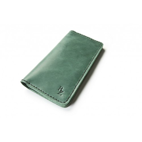 Гаманець шкіряний BOGZ Long NEW на магнітах P48M9S9 зелений