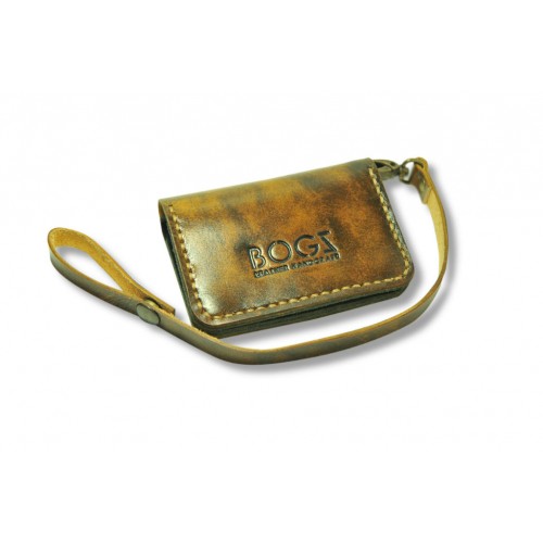 Гаманець шкіряний BOGZ «Winner» з карабіном P5M2M5S2 коричневий