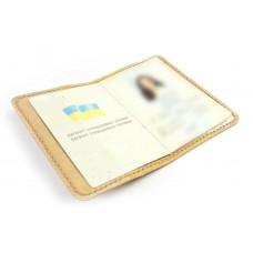 Обкладинка на паспорт шкіряна BOGZ P6M38S2 бежева