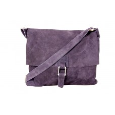 Жіноча замшева сумка почтальонка B600-01 сіра