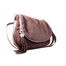 Женская замшевая сумка мессенджер B6L0-04 коричневая