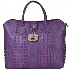 Кожаная женская сумка Bottega Carele BC127-purple фиолетовая