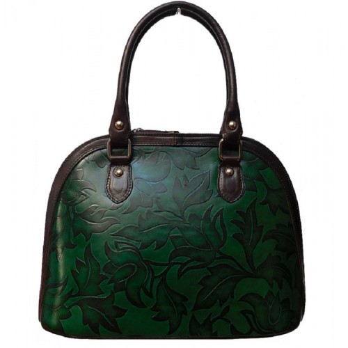 Кожаная женская сумка Bottega Carele BC132-green зеленая