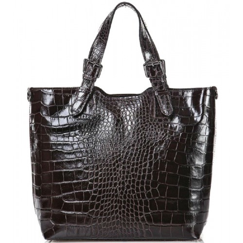 Кожаная женская сумка Bottega Carele BC145-dark-brown темно-коричневая
