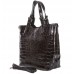 Кожаная женская сумка Bottega Carele BC145-dark-brown темно-коричневая