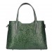 Кожаная женская сумка с тиснением Bottega Carele BC149-green зеленая