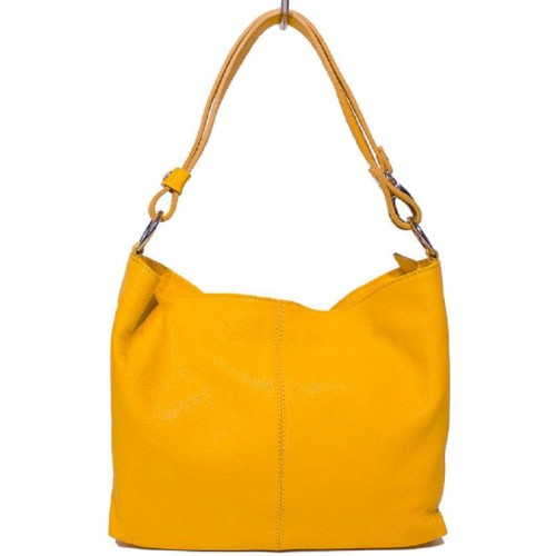 Кожаная женская сумка Bottega Carele BC214-yellow желтая