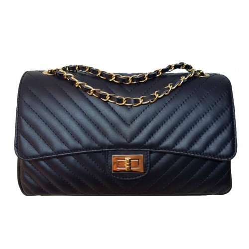 Шкіряна жіноча сумка Bottega Carele BC235-dark-blue темно-синя