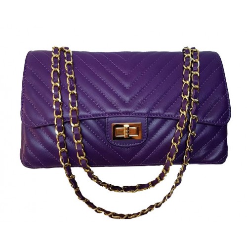 Кожаная женская сумка Bottega Carele BC235-purple фиолетовая